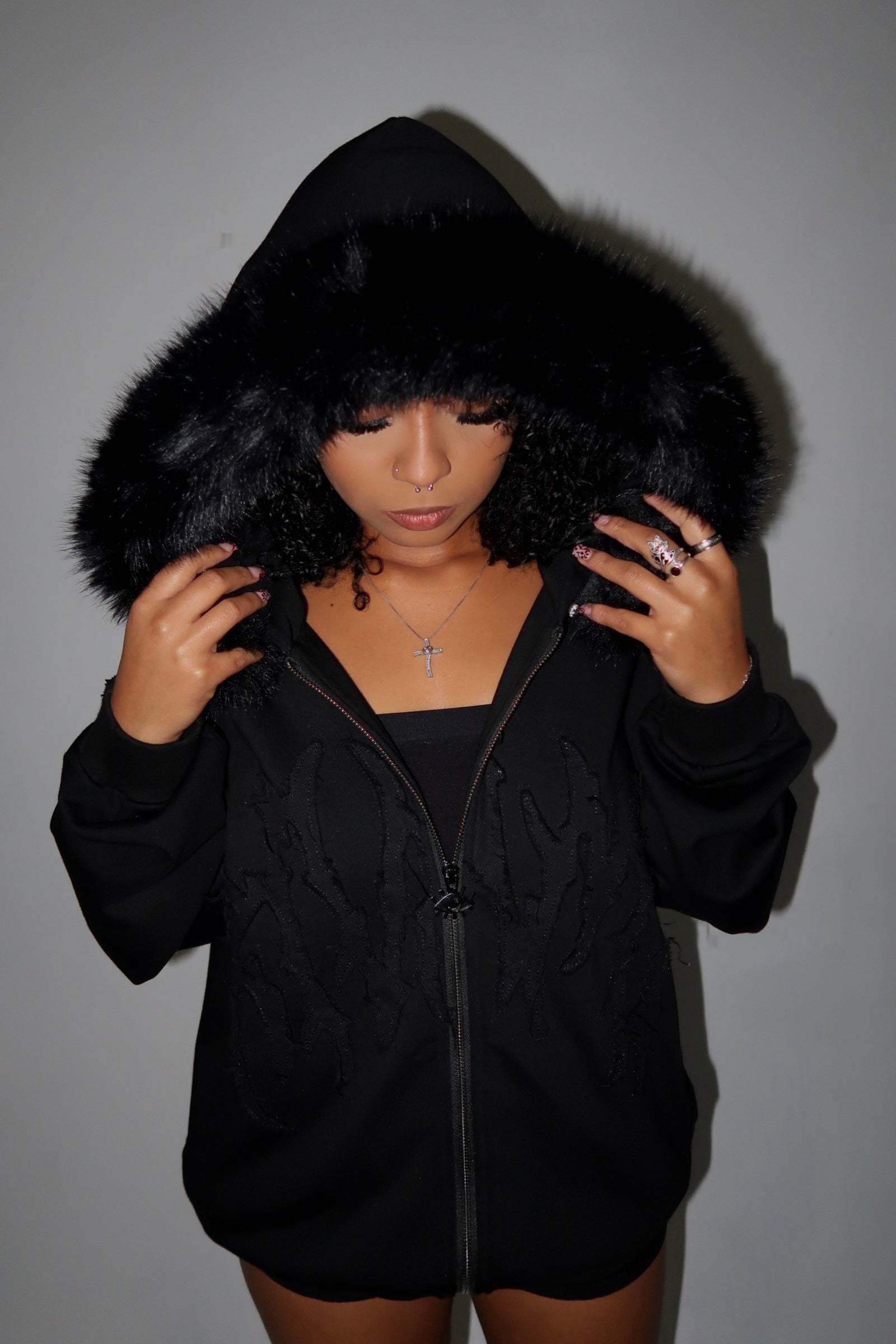 RIVANII Fur Zip-Up