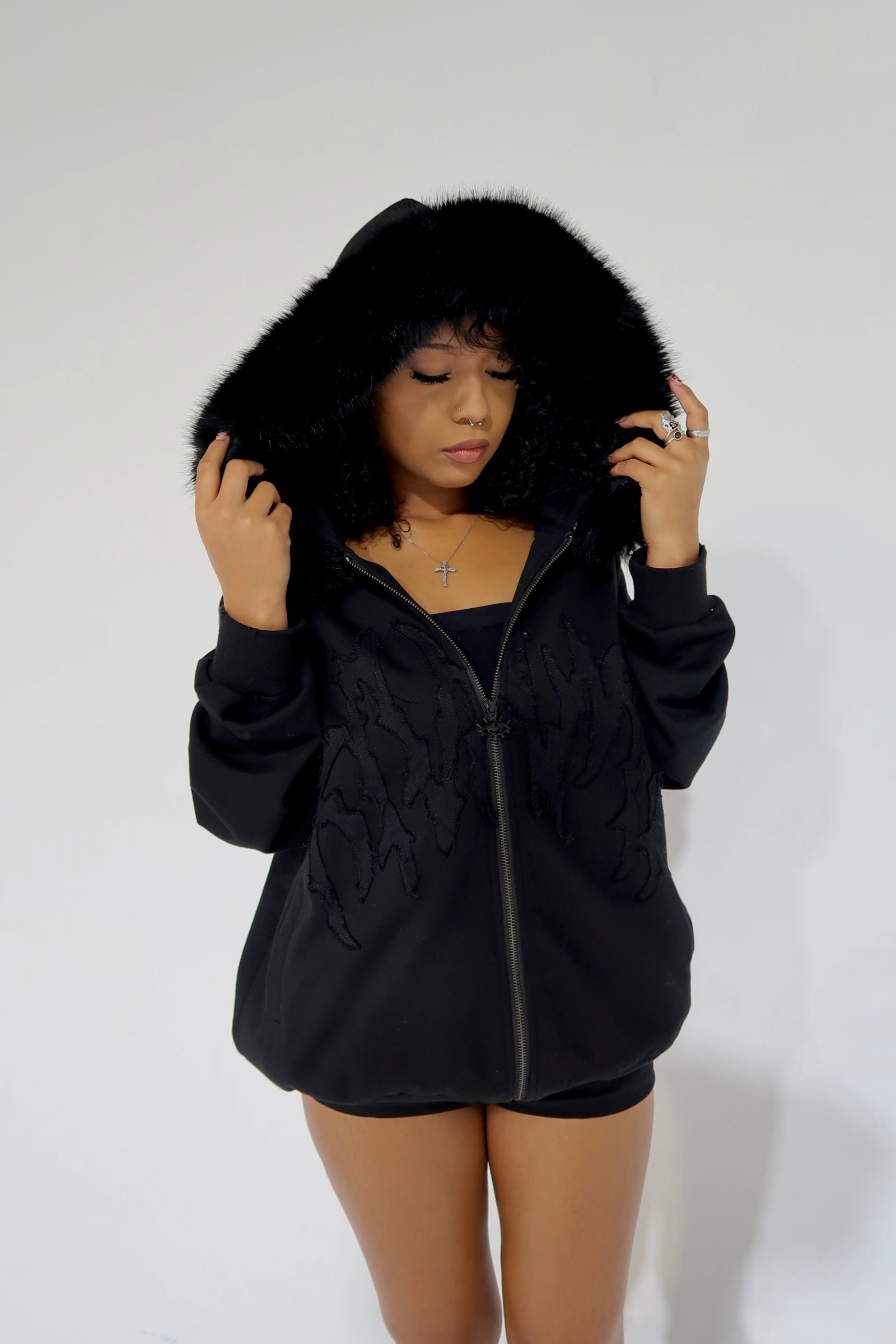 RIVANII Fur Zip-Up